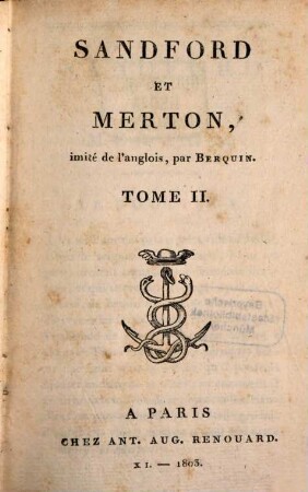 Oeuvres complètes de Berquin. 16, Sandford et Merton ; 2 : imité de l'anglois