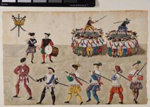 Schwerttanz (ehemals mit Falttafel V-VII nach f. 106 eingeheftet)
