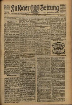 Zweite Ausgabe vom Freitag, den 26. November 1909.