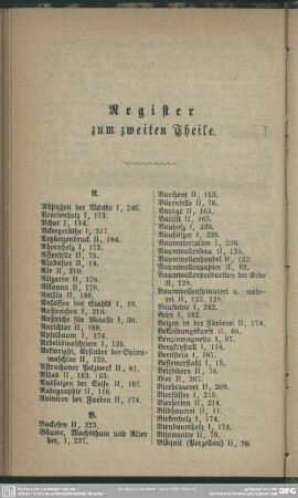 Register zum zweiten Theile