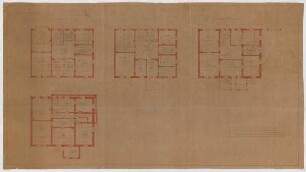 Thiersch, Friedrich von; München; Wohnhausneubau Lipps - Grundriss 1. OG, Grundriss 2. OG