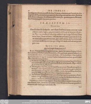 Quaeritur primo, Quis est sensus huius praecepti?