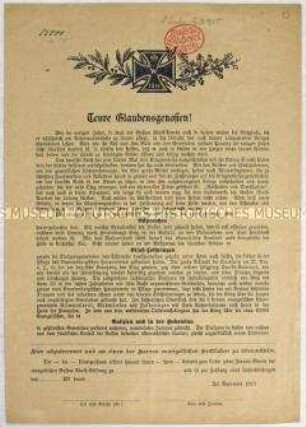Offener Brief der Gustav-Adolf-Stiftung der Provinz Brandenburg mit Mitgliederwerbung