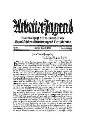 Arbeiter-Jugend : Verfassungstag