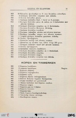 Koper- en Tinwerken (Nr. 959-1019)