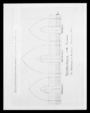 Amiens, Kathedrale, Westfassade nach Durand