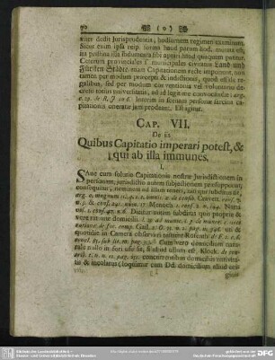 Cap. VII. De iis Quibus Capitatio imperari potest, & qui ab illa immunes