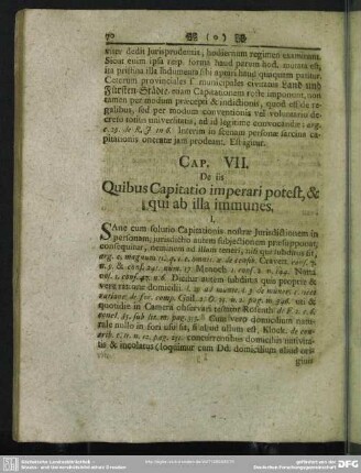 Cap. VII. De iis Quibus Capitatio imperari potest, & qui ab illa immunes