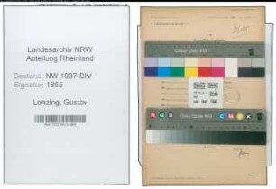 Entnazifizierung Gustav Lenzing , geb. 10.05.1903 (Reg.Inspektor)