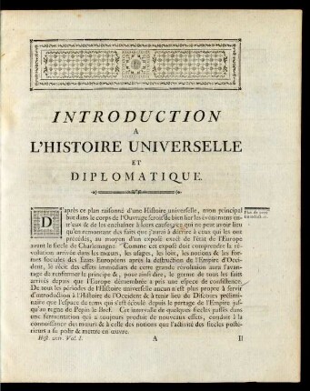 Introduction A L'Histoire Uiverselle Et Diplomatique