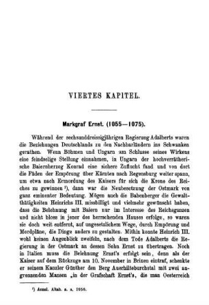 Viertes Kapitel. Markgraf Ernst. (1055-1075).
