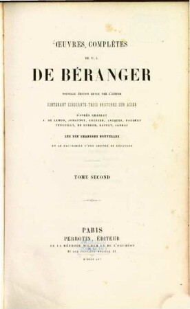 Oeuvres complètes de P. J. de Béranger, 2