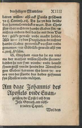 Am dage Johannis des Apostels unde Evangelisten ...