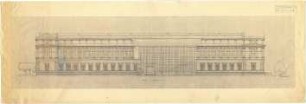 Döllgast, Hans; München; Alte Pinakothek, Wiederaufbau - Südseite (Ansicht)