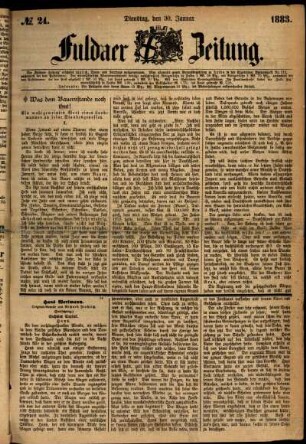 Ausgabe vom Dienstag, den 30. Januar 1883.