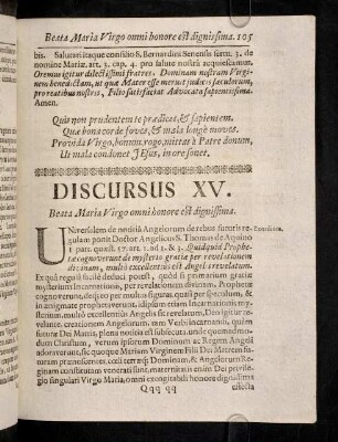 105-114, Discursus XV