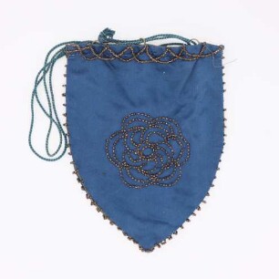 Bestickter blauer Beutel
