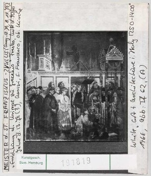 Meister des S. Francesco: Assisi, S. Francesco, Oberkirche: Franziskuslegende, Errichtung der Krippe zu Grecchio