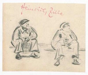 Studie sitzender Mann