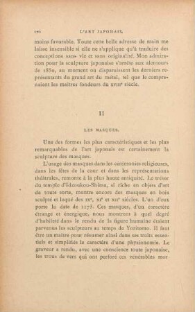 II. Les masques