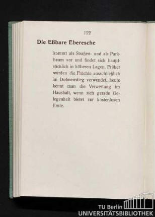 Die Eßbare Eberesche: Sorbus aucuparia dulcis.