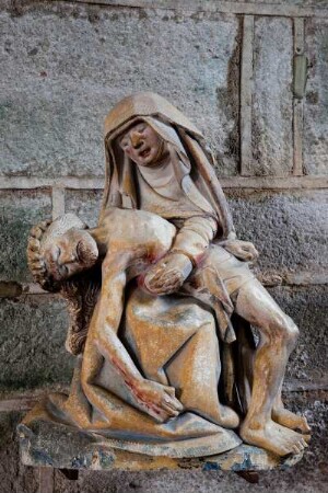 Frankreich. Limousin. Correze. Aubazine. Abtei Kirche. 12 Jahrhundert. Pieta 15 Jahrhundert