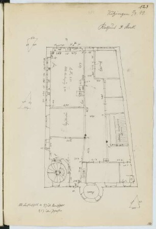 Rathaus, Kitzingen: Grundriss 2.OG (aus: Skizzen- und Fotoalbum 16)