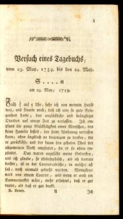 [G. W. Rabeners Freundschaftliche Briefe]