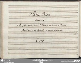 Scena 1: Coro: Ah di tue lodi al suono
