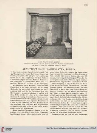 12: Architekt Paul Baumgarten, Berlin