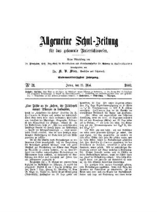 Eine Bitte an die Lehrer, die Blüthezeit einiger Pflanzen zu beobachten