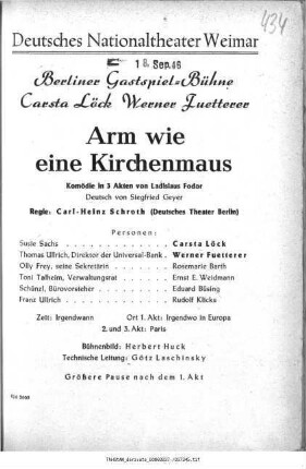 Arm wie eine Kirchenmaus