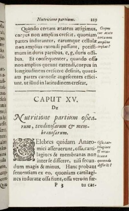 Caput XV. De Nutritione partium oßearum, tendinosarum & membranosarum.