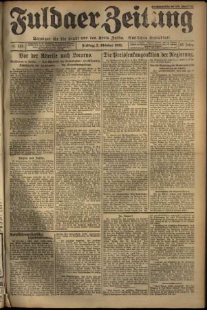 Ausgabe vom Freitag, den 02. Oktober 1925.