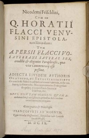 Adiecta Eiusdem Authoris Oratione, De Exercitationibus Oratoriis & Poeticis, ad imitationem veterum, recte utiliterq[ue] instituendis: ...