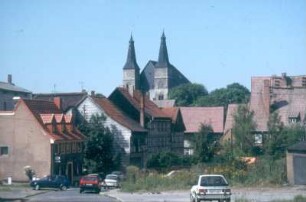 Nordhausen. Stadtansicht mit Dom "Zum Heiligen Kreuz"