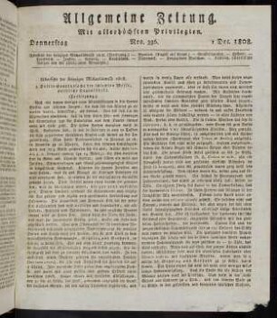 1341-1400, Nr. 336-350: 1.-15. Dezember 1808