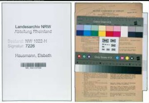 Entnazifizierung Elsbeth Hausmann , geb. 06.06.1911 (Kontoristin)