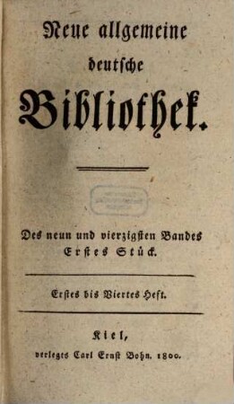 Neue allgemeine deutsche Bibliothek. 49. 1800