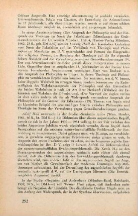 252 [Rezension] Holl, Adolf, Seminalis ratio