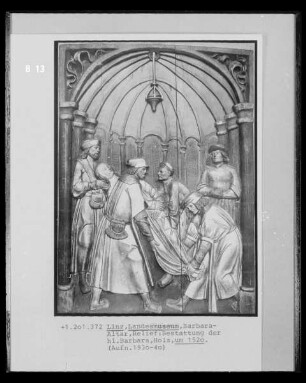 Barbaraaltar: Bestattung der heiligen Barbara