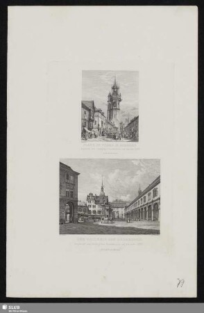 Platz zu Pilsen in Boehmen / Der Gallerie Hof zu Dresden