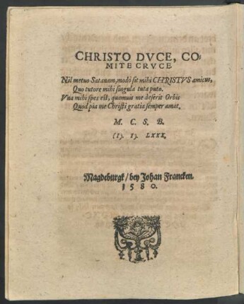 Christo Duce, Comite Cruce.