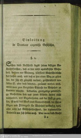 Einleitung in Dresdens ungewisse Geschichte
