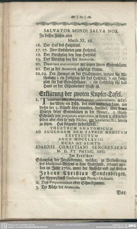 Erklärung der zwoten Kupfer-Tafel