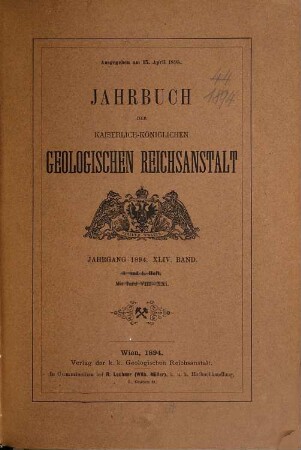 Jahrbuch der Geologischen Reichsanstalt. 44. 1894. - 1895