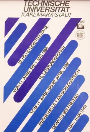 "19. FDJ-Studententage - Leistungsschau vom 11.04.-22.04.1988"