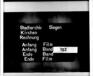Kirchenrechnung der Stadt Siegen der Kirchmeister Hennrich Pfeiffer und Adolff Flennder