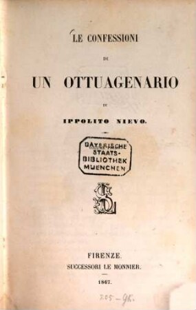 Le confessioni di un ottuagenario, I
