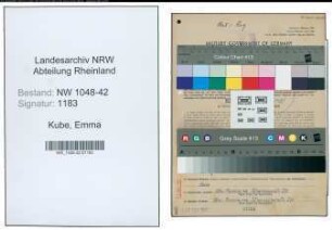 Entnazifizierung Emma Kube , geb. 25.01.1912 ()
